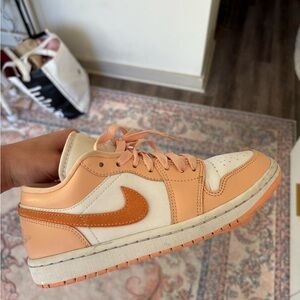 Nike Peach and Cream Low-Top Sneakers